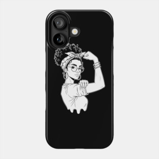 Fierce Black Rosie Riveter Flex Phone Case