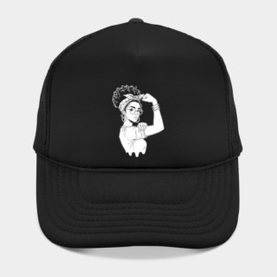 Fierce Black Rosie Riveter Flex Hat