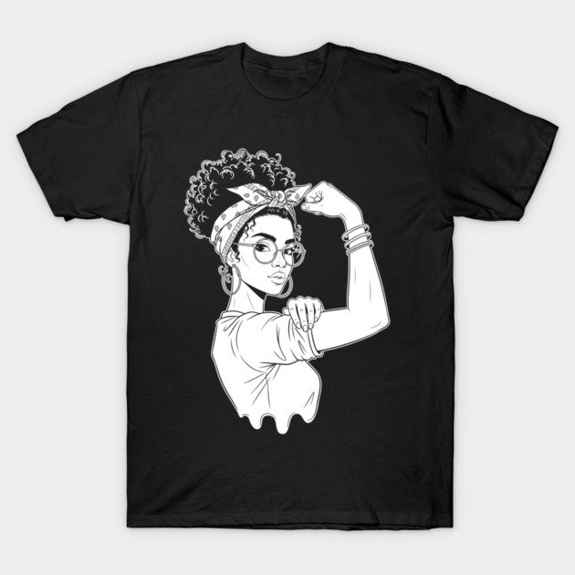Fierce Black Rosie Riveter Flex T-Shirt by enrynz