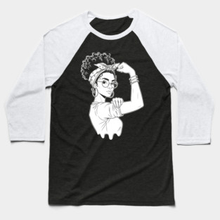 Fierce Black Rosie Riveter Flex Baseball T-Shirt