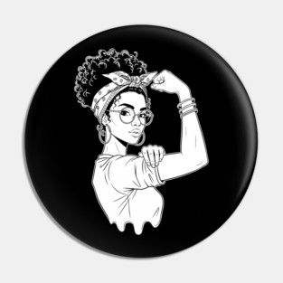 Fierce Black Rosie Riveter Flex Pin