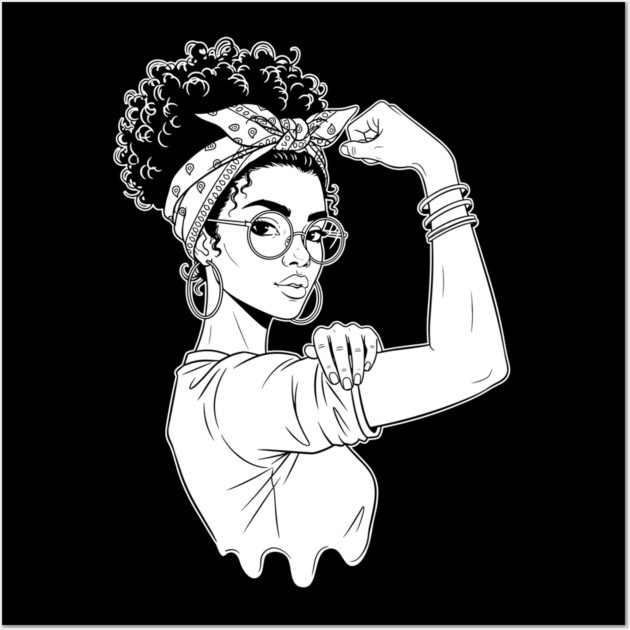 Fierce Black Rosie Riveter Flex Wall Art by enrynz