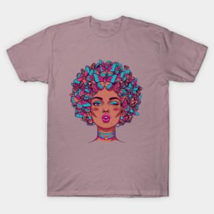 Butterfly Afro Diva T-Shirt