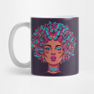 Butterfly Afro Diva Mug