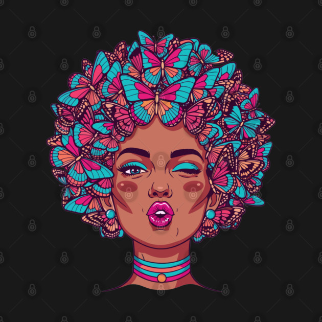 Butterfly Afro Diva by enrynz