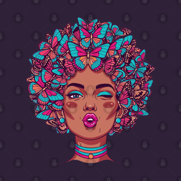 Butterfly Afro Diva by enrynz