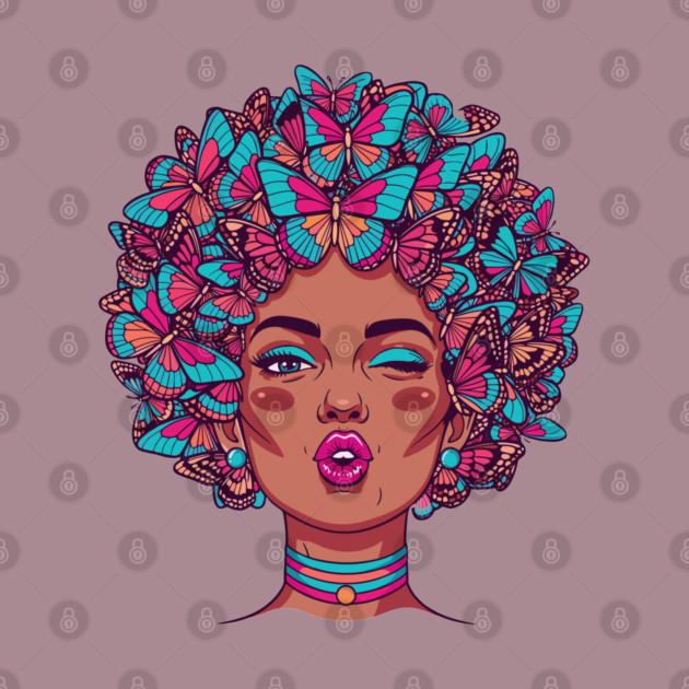 Butterfly Afro Diva by enrynz