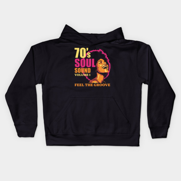 Groovy 70's Soul Sound Kids Hoodie by enrynz