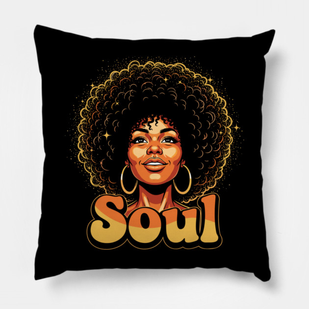 Epic Afro Soul Queen Pillow by enrynz