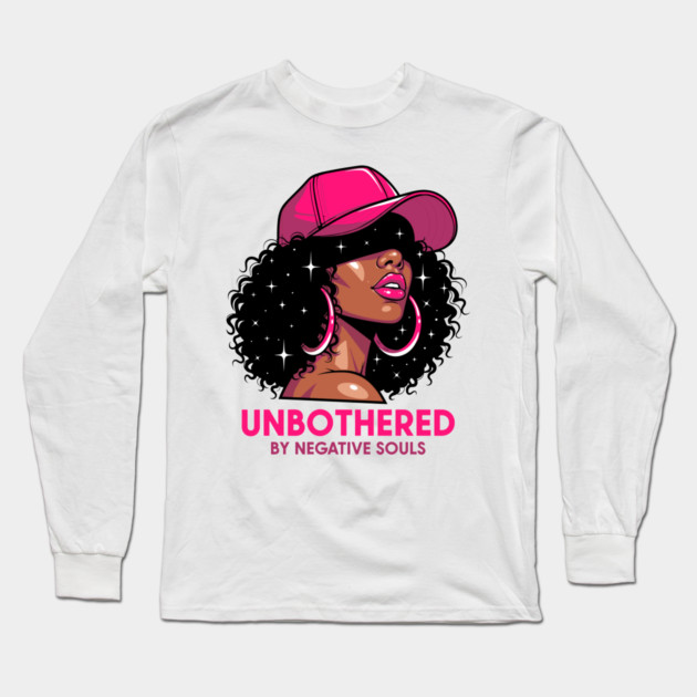 Unbothered By Negative Souls Long Sleeve T-Shirt by enrynz
