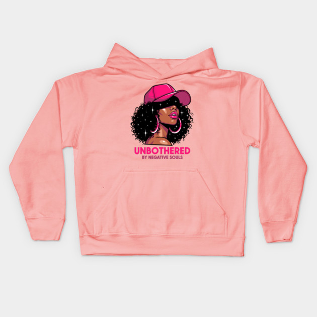 Unbothered By Negative Souls Kids Hoodie by enrynz