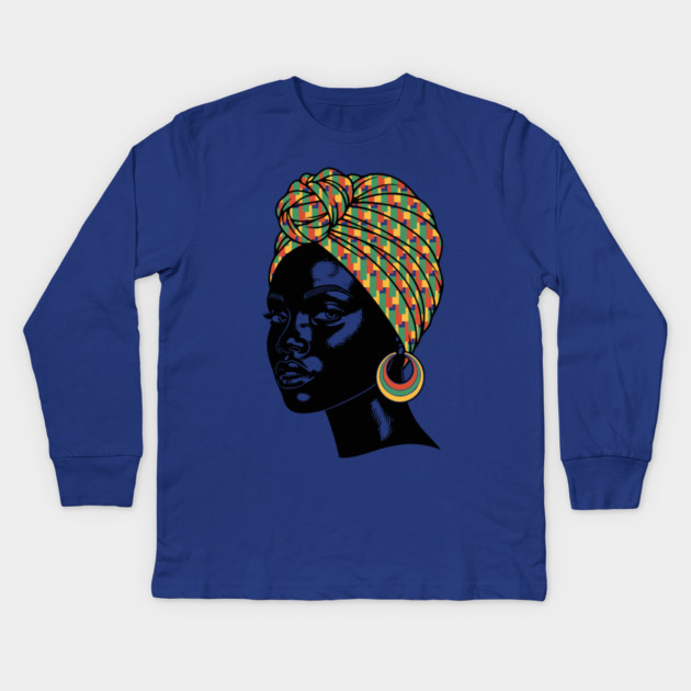 Stunning African Queen Kids Long Sleeve T-Shirt by enrynz
