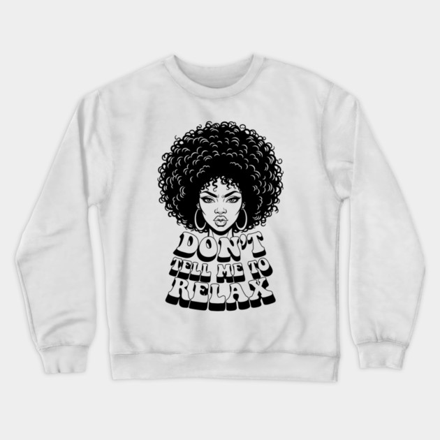 Fierce Afro Queen Crewneck Sweatshirt by enrynz
