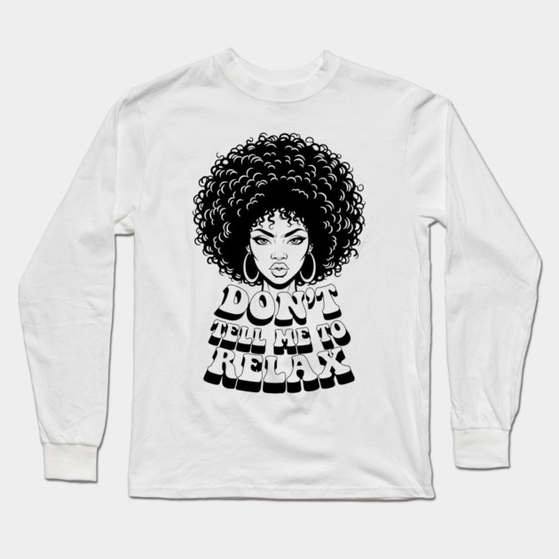 Fierce Afro Queen Long Sleeve T-Shirt by enrynz