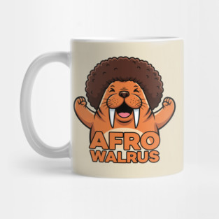 Funky Afro Walrus Mug