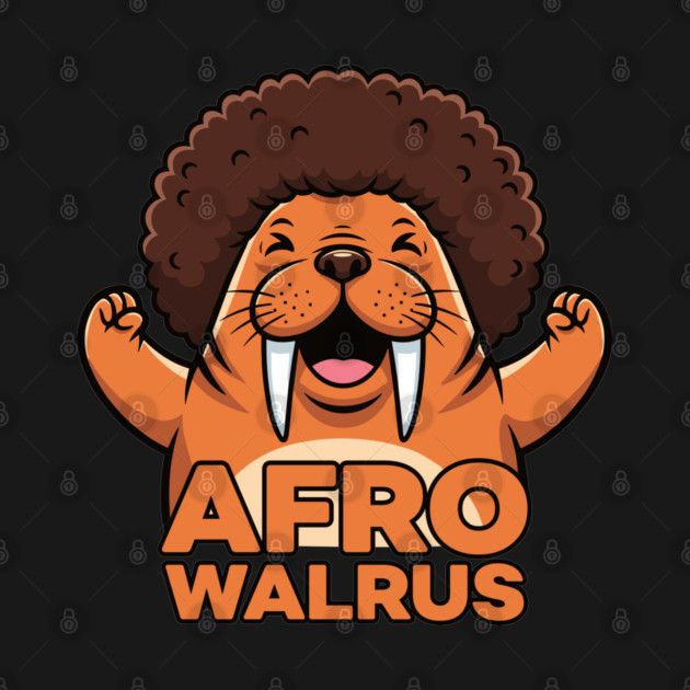 Funky Afro Walrus by enrynz