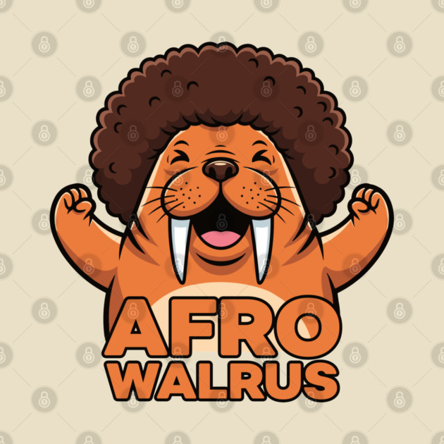 Funky Afro Walrus by enrynz