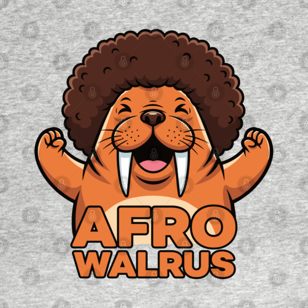 Funky Afro Walrus by enrynz
