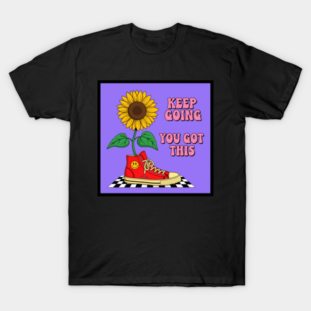 Sneaker Sunflower Motivation T-Shirt by enrynz