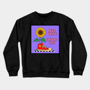 Sneaker Sunflower Motivation Crewneck Sweatshirt