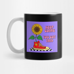 Sneaker Sunflower Motivation Mug