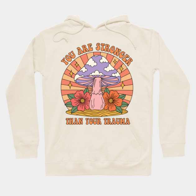 Empowering Mushroom for Trauma Survivors Hoodie by enrynz