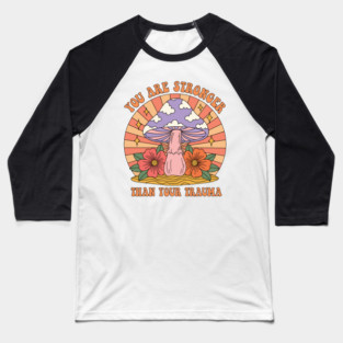 Empowering Mushroom for Trauma Survivors Baseball T-Shirt