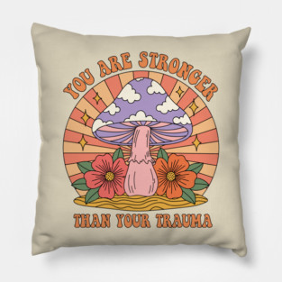 Empowering Mushroom for Trauma Survivors Pillow