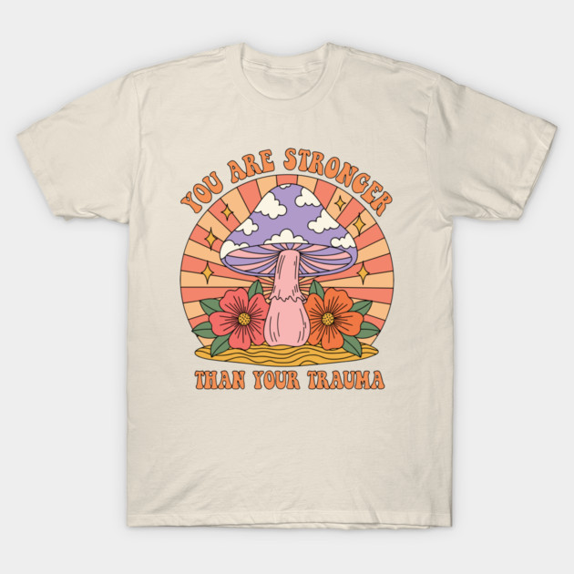 Empowering Mushroom for Trauma Survivors T-Shirt by enrynz