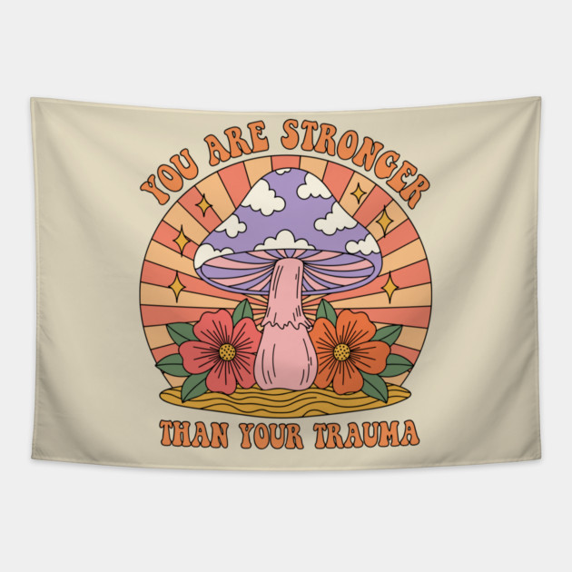 Empowering Mushroom for Trauma Survivors Tapestry by enrynz