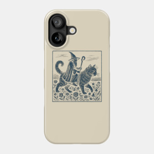 Wizard Cat Ride Fantasy Witchy Humor Phone Case