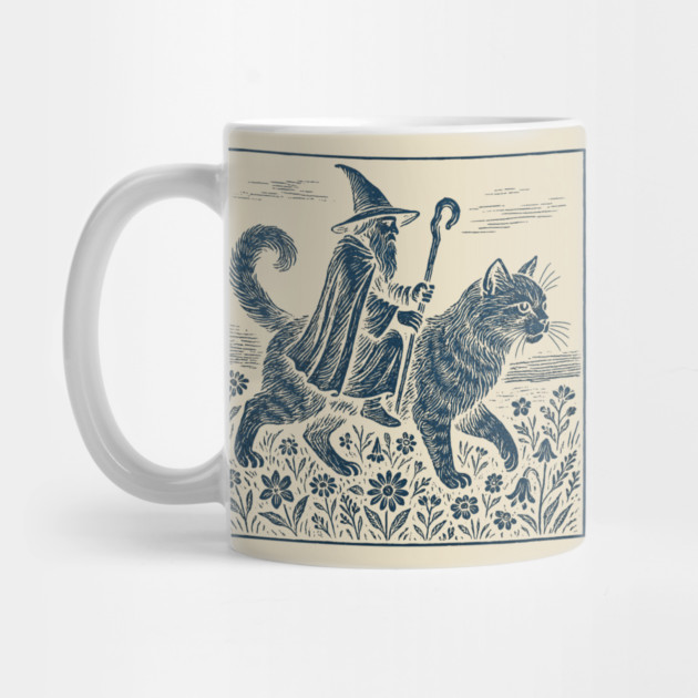 Wizard Cat Ride Fantasy Witchy Humor by ArtistTee ⭐⭐⭐⭐⭐