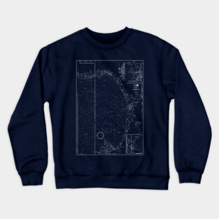 Monterey Bay, CA - Nautical Chart Crewneck Sweatshirt