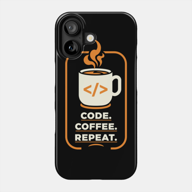 Code. Coffee. Repeat. Phone Case by enrynz