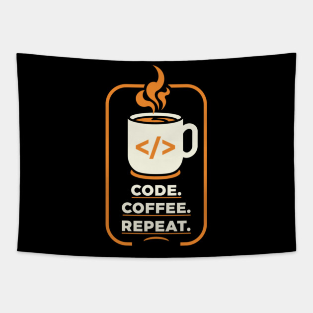 Code. Coffee. Repeat. Tapestry by enrynz