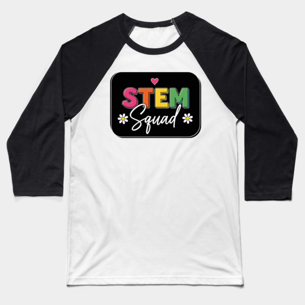 STEM Squad Heart Badge Baseball T-Shirt by enrynz