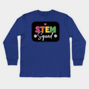 STEM Squad Heart Badge Kids Long Sleeve T-Shirt