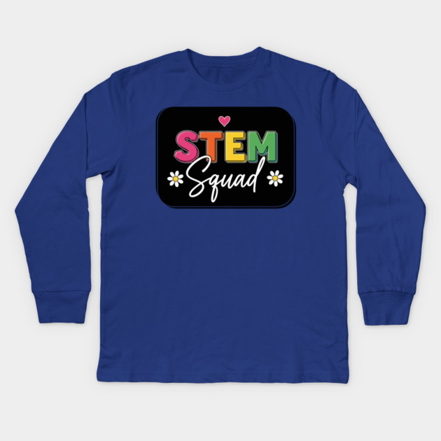 STEM Squad Heart Badge Kids Long Sleeve T-Shirt by enrynz