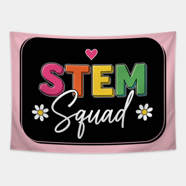 STEM Squad Heart Badge Tapestry by enrynz
