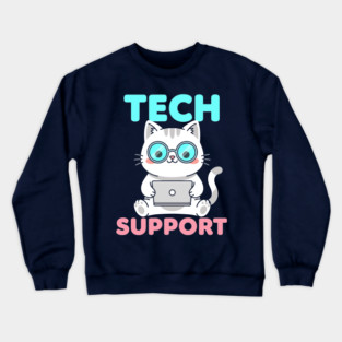 Cute Tech Suppor Crewneck Sweatshirt