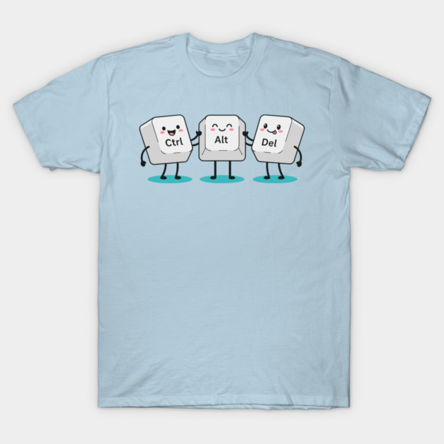 Cute Ctrl+Alt+Del Keys T-Shirt by enrynz