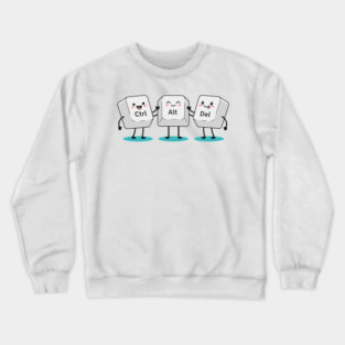 Cute Ctrl+Alt+Del Keys Crewneck Sweatshirt