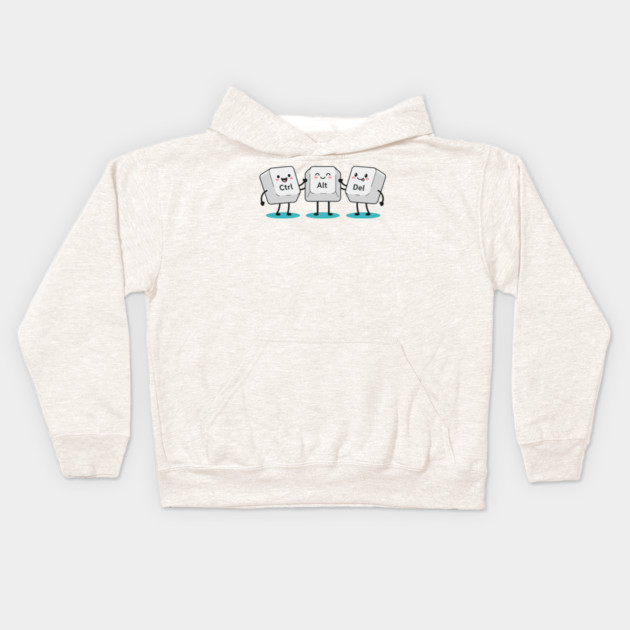 Cute Ctrl+Alt+Del Keys Kids Hoodie by enrynz