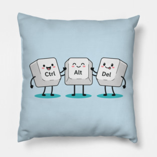 Cute Ctrl+Alt+Del Keys Pillow