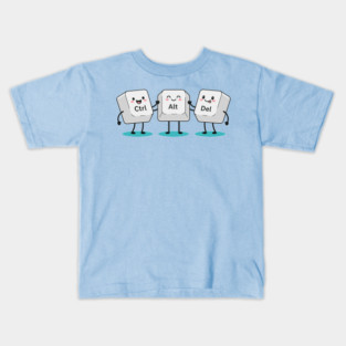 Cute Ctrl+Alt+Del Keys Kids T-Shirt