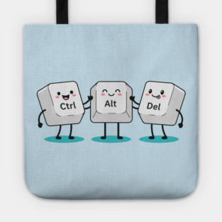 Cute Ctrl+Alt+Del Keys Tote