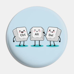 Cute Ctrl+Alt+Del Keys Pin