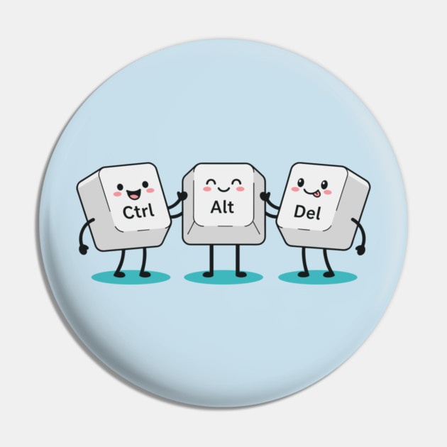 Cute Ctrl+Alt+Del Keys Pin by enrynz