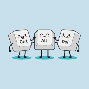 Cute Ctrl+Alt+Del Keys T-Shirt