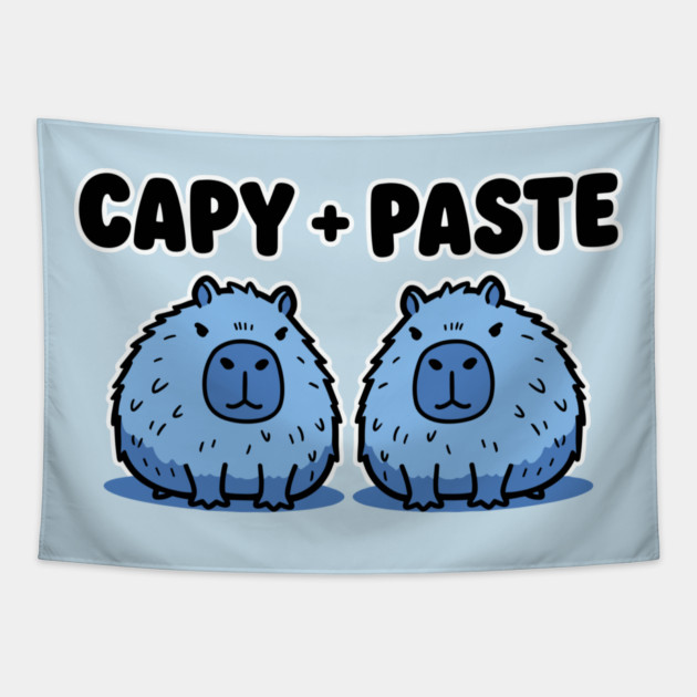 Capy + Paste Tapestry by enrynz